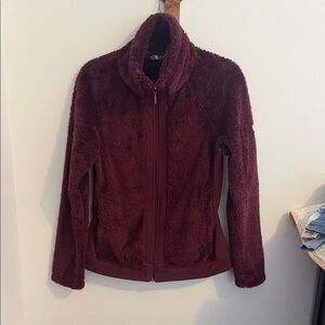 The North Face Women's Maroon Plush Full-Zip Jacket
